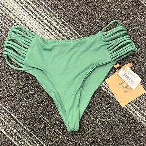 $95 NWT Stone Fox Swim Green Bikini Bottom. Simone- Amazon